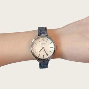 Fossil BQ3364 Suitor Three-Hand Blue Denim Watch